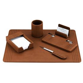 A39-DSDA6 6 pcs pu leather desk set